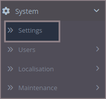 Opencart system settings selected.png