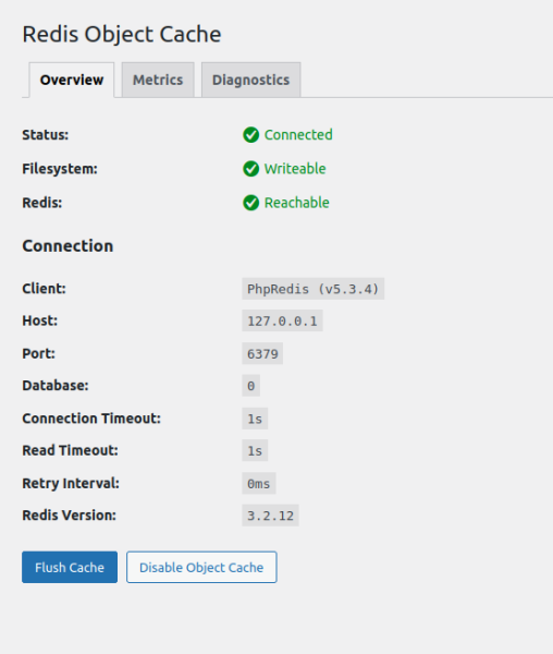 Vaizdas:Redis object cache connected.png