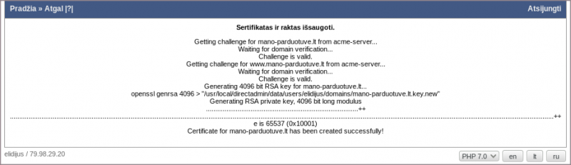 Vaizdas:LetsEncrypt SekmingaiIdiegta.png